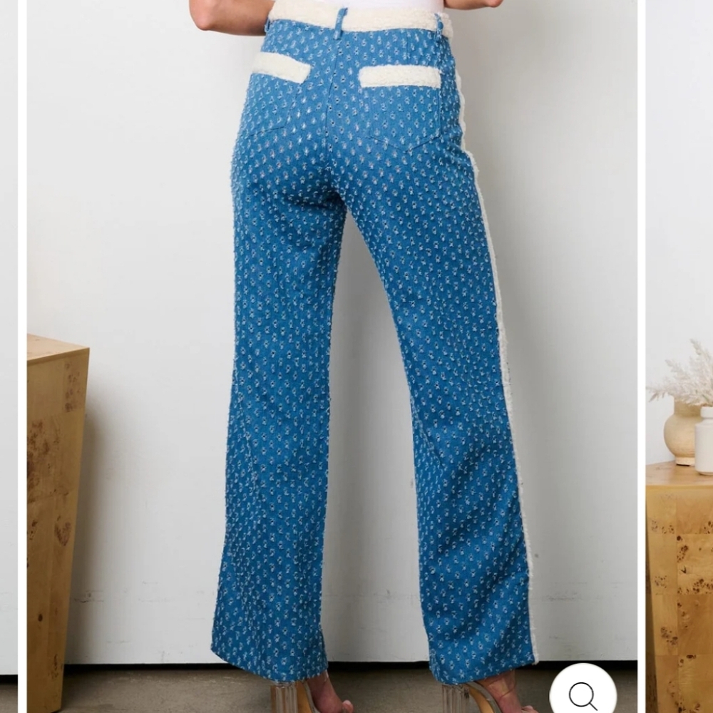 Sherpa Eyelet Pants 100% Cotton - Picture 2 of 6